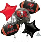 TAMPA BAY BUCCANEERS  • 5pc Balloon Bouquet Football Party Supplies Decorations