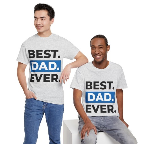 "T-shirt unisex cotone pesante fino a 5XL ""Best Dad Ever""" - Foto 30 di 131