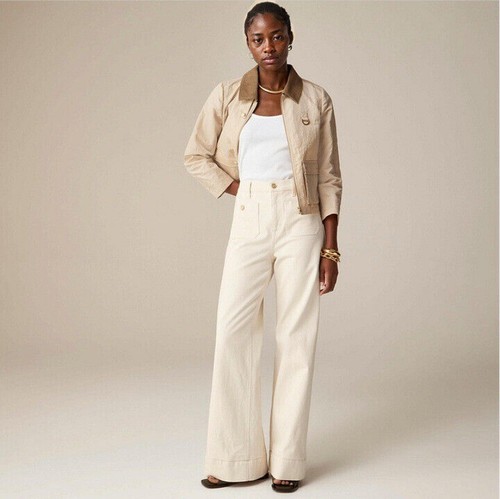 Ladies Stretchy High Waist Pockets Pants Wide Leg Jeans Denim Trousers PLUS SIZE - Picture 21 of 24