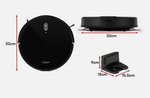 Kogan SmarterHome LX14 Laser Robot Vacuum Cleaner and Mop Black Dust Cleaning - Picture 16 of 16