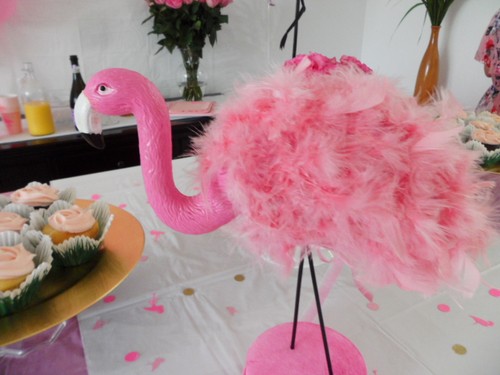 Flamingo Centerpiece / Cake Topper / Table Decor/ Flamingo/ Tropical Party - Picture 2 of 2