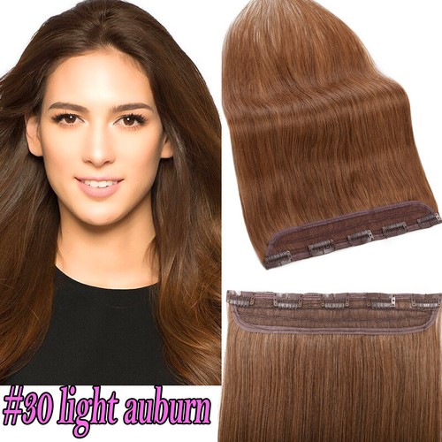 One Piece Clip In 100% Echthaar Extensions gerade/gewellt dick 3/4 voller Kopf - Bild 31 von 32