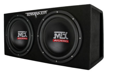 MTX Terminator TNE212DV 1000 Watt RMS Dual 12'' Subwoofers + Vented Sub Box