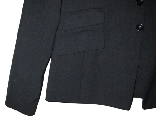 Body By Victoria Womens Gray Two Button Stretch Blazer Jacket Sz 8 - Picture 9 of 14