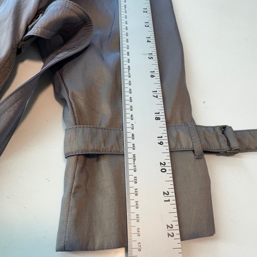 Forecaster of Boston Vintage Trench Coat Women Blue 11/12 Belted Double Breasted - Picture 15 of 18