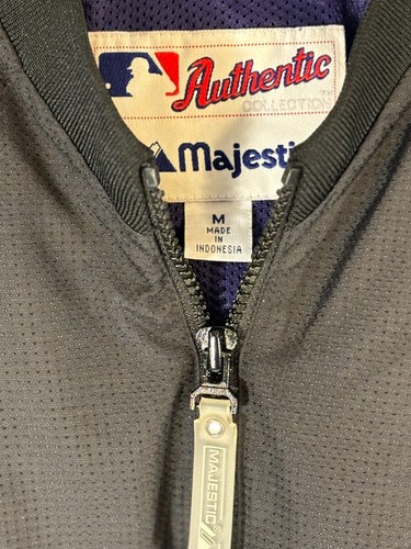 Colorado Rockies Quarter Zip Pullover Authentic Majestic MLB Windbreaker Size M - Picture 5 of 24