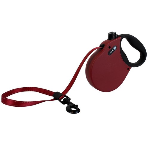 Small Alcott Retractable Dog Leash 16 ft Reflective Flat Belt Puppy to 45lbs - Picture 1 of 4