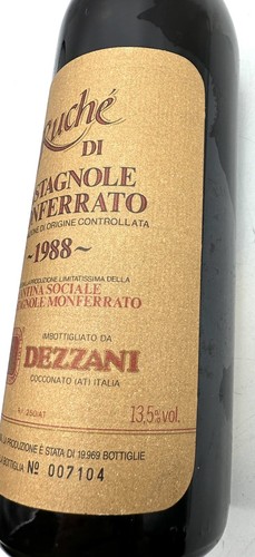 Vintage Vino Rosso Ruchè Di Castagnole Monferrato 1988 Dezzani 75cl 13,5% - Foto 4 di 7