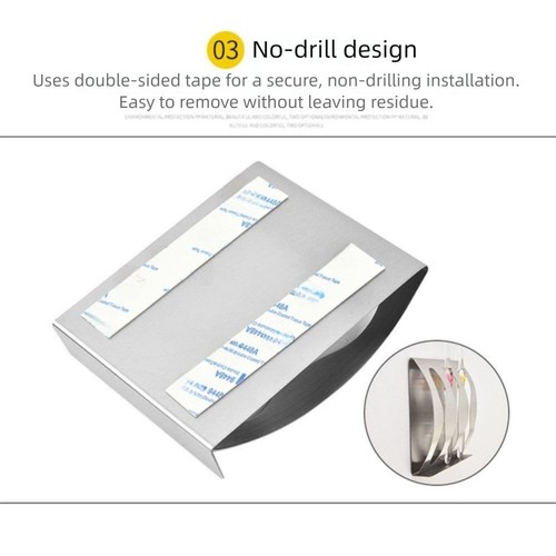 Self-Adhesive Stainless Steel Razor Stand Bathroom - Picture 3 of 14