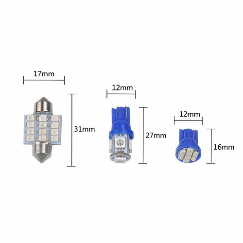13pcs 8000K LED Lights Interior Package Kit For Dome License Plate Lamp Bulbs - Bild 7 von 7