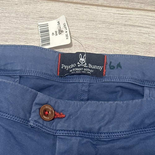 Psycho Bunny Chino Shorts Mens 40 Blue Classic Adjustable Waist Preppy Colorful - Bild 2 von 6