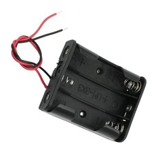 5X Plastic Battery Storage Case Box Holder For 3xAA 3 X AA 4.5V with wire leads