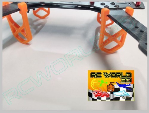 QUADCOPTER LANDING FEET SET 3D PRINTED HI-VIS ORANGE PLA FITS*250-280-300 FRAME - Picture 7 of 10