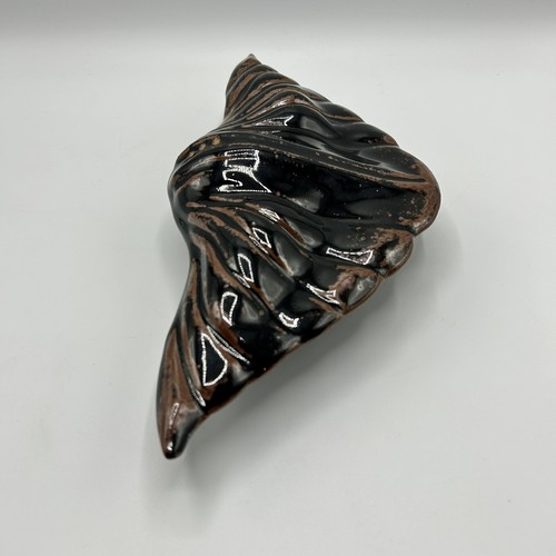 Earthenware Moth Pottery Sculpture Black Brown Insect Decor Ethereal Bohemian - Picture 6 of 12