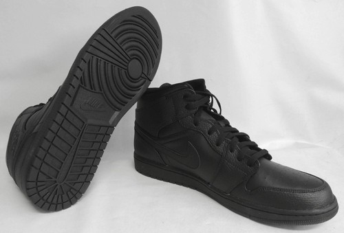 NEU Nike  Air Jordan 1 Mid Größe 51,5 Sneaker Schuhe Boots 554724-091 BLACK top - Bild 2 von 2