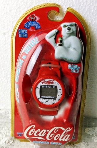 VINTAGE-1998-COCA-COLA ANIMIERTE UHR POLARWELT VERSIEGELT - Bild 3 von 3