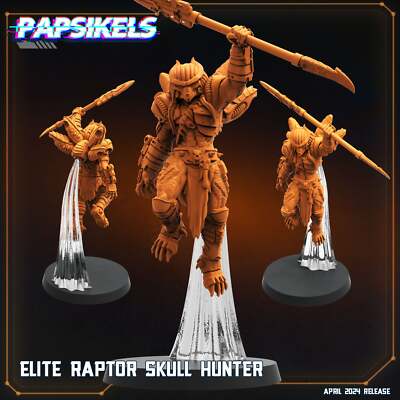 3D Printed Papsikels Elite Raptor Skull Hunter Democracy Troopers SciFi Set 28mm