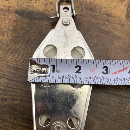 Schaefer Aluminum Fiddle Block w/ Shackle, 2" Sheave Diameter - Imagen 5 de 10