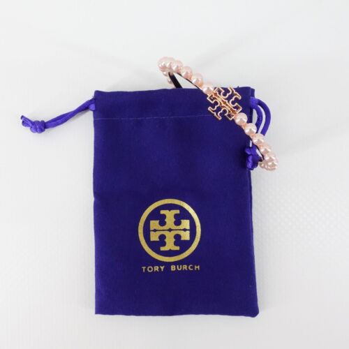 Brazalete Brazalete Tory Burch Logo Perla Oro Rosa OS - Imagen 3 de 12