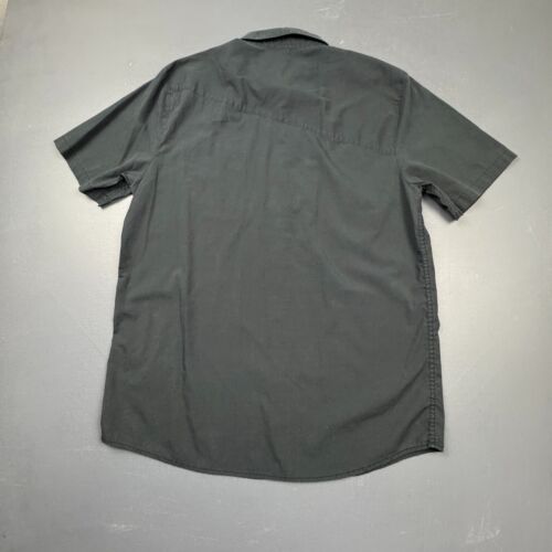 Volcom Classic Fit Button Up Shirt Men’s XL Black Short Sleeve Pocket Casual - Picture 10 of 11