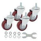 Swivel Caster Wheels 3 Inch Threaded Stem Casters 1/2"-13x1"(No brake) 3 inch