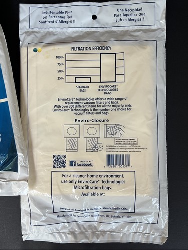 9 EnviroCare Type C Vacuum Bags Kenmore 5055 50557 50558 Panasonic C-5 Sealed - Picture 5 of 8