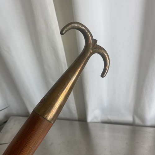 Vintage Brass Boat Hook Double Headed Rope Grab Marine Nautical Display 115cm - Picture 6 of 7