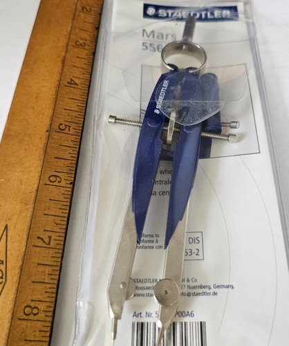 Staedtler Mars Comfort COMPASS 556 Center Wheel Spring-bow Head made in Germany - Picture 9 of 9