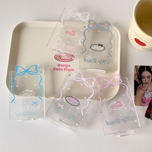 Ribbon Bow 3 inch Kpop Photocard Holder Women Girls - Picture 12 of 12