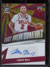 2024-25 Optic Lonzo Ball Fast Break Gold Auto /10 #FBS-ZOL