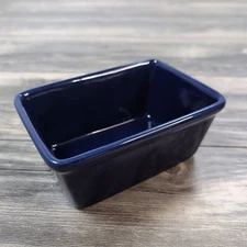 Temp-Tations Cobalt Blue 5 1/2" X 4" Bakeware Loaf Pan Ovenware Quality Dish