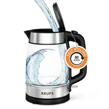 1.7L Glass Electric Kettle: Fast-Boiling 1500W with LED Indicator, Anti-Scale...