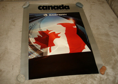 Vintage Eastern Airlines Destination Travel Poster CANADA 15x20 Never Hung