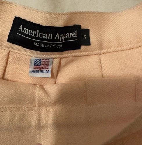 Vintage American Apparel Peach Tennis Skirt Pleated Mini School Girl Size Small - Picture 2 of 3