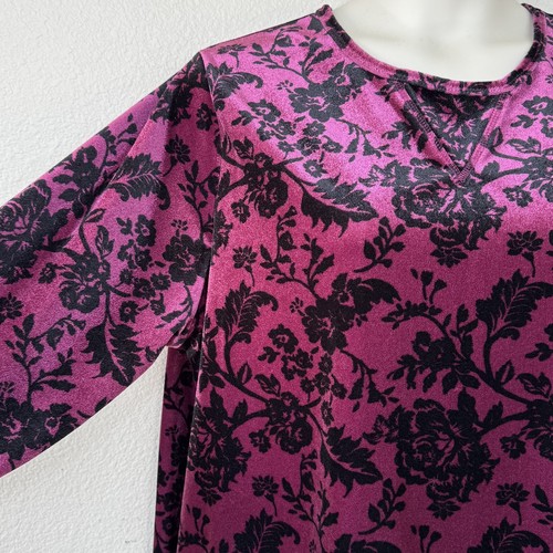 Woman Within Burgunder Velour Pullover Langarm Oberteil Übergröße 1x gebraucht - Bild 3 von 10