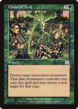 Chain of Acid Onslaught NM Green Uncommon MAGIC THE GATHERING CARD ABUGames