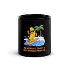 Funny Banana,Black Glossy Mug