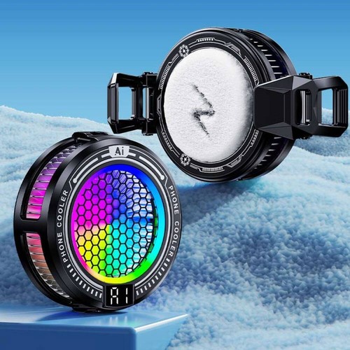Lekka magnetyczna chłodnica telefonu z regulowaną prędkością i funkcjami RGB - Zdjęcie 5 z 17