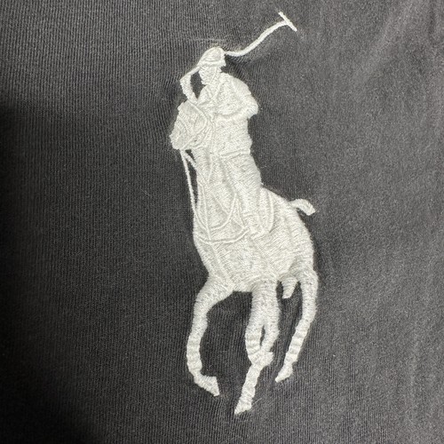 Polo Ralph Lauren Big Pony #3 Patch Logo Crewneck Shirt Black Size Medium - Picture 5 of 18