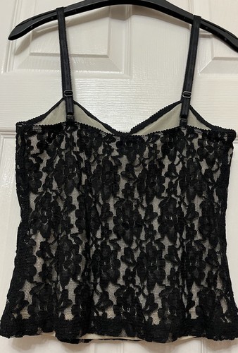 THE LIMITED Y2K VTG BLACK LACE SPAGHETTI STRAP WIRED CAMISOLE LINED - SMALL - Picture 14 of 24