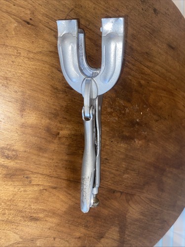 Schraubstock-Griff 9R 9" lang, abschließbar Schweißen Vintage Made USA lackiert Silber funktioniert gut - Bild 5 von 9