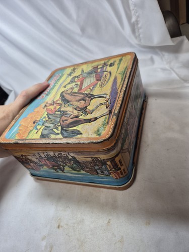 VINTAGE 1959 ALADDIN GUNSMOKE METAL LUNCHBOX W/ THERMOS VERY NICE!! - Picture 6 of 6