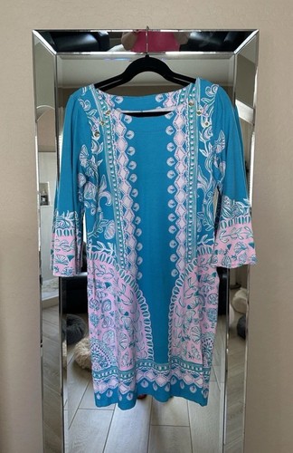 Lilly Pulitzer Tana Shift Dress ‘Water You Waiting For’ Size M