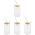 4 Sätze Getränkglas Strohschalter im Freien Trinkbecher Deckelgetränkträger