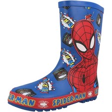 Spider-Man Kids Blue Red Wellington Boots