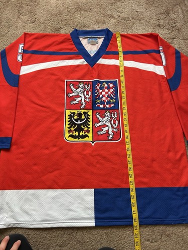 Czech Republic Vintage White Bear Chadraba #5 Ice Hockey Jersey Mens Size XXXL - Picture 12 of 15