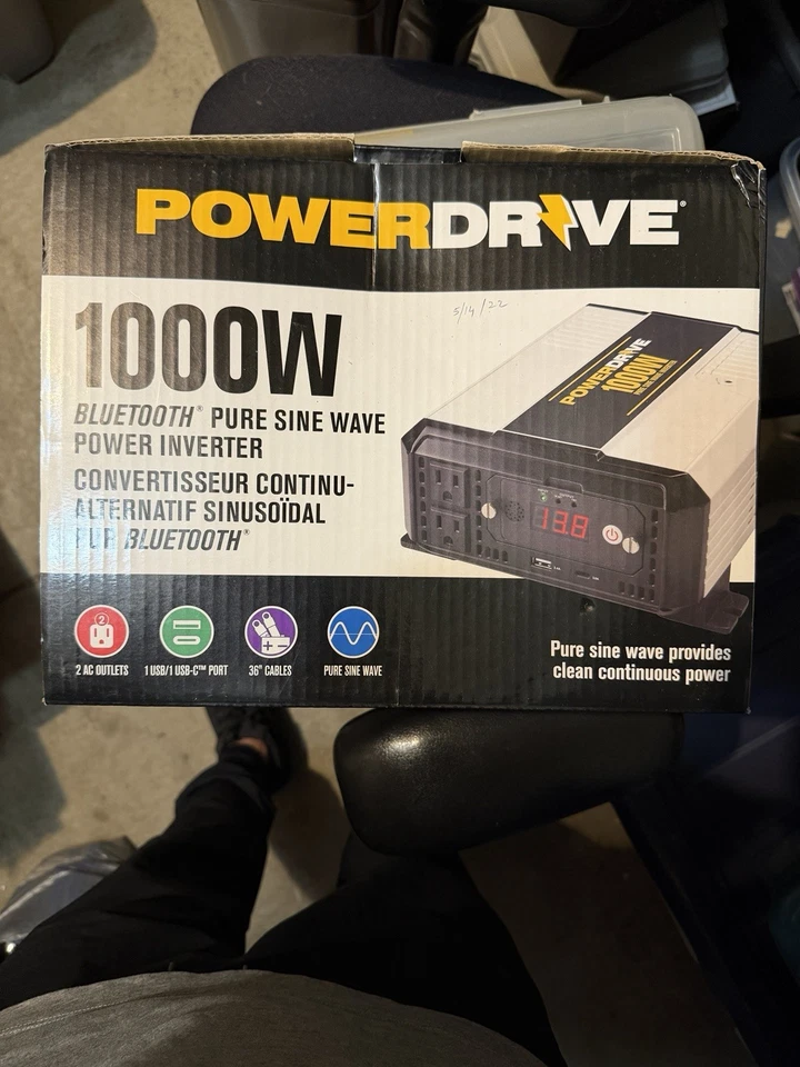 PowerDrive 1000 Watt Bluetooth Pure Sine Wave Power Inverter PDIPS1000B NEW - Image 3 of 4