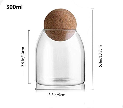 Glass Jar with Wood Lid Ball Jar Small Food Storage Container Clear Candy Jars  - Imagen 3 de 6