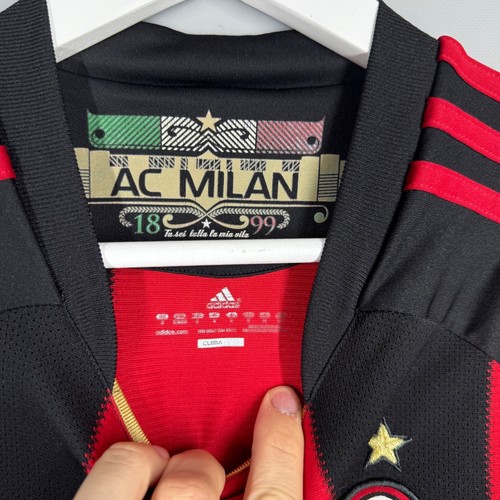 AC MILAN 2010 2011 HOME FOOTBALL SHIRT JERSEY ADIDAS P96288 #80 RONALDINHO - Picture 6 of 11