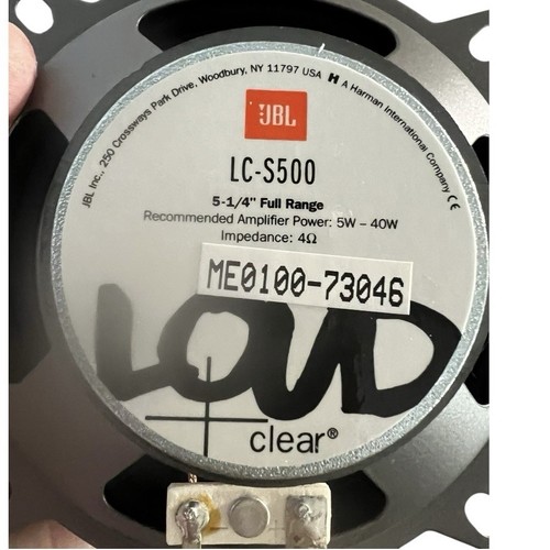JBL Loud Clear LC-S500 ~ 5 - 1/4” Full Range Driver 5W-40W Car Speakers Pair - Picture 2 of 8
